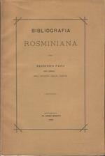 Bibliografia rosminiana per Francesco Paoli prete trentino dell'Istituto della Carità