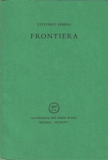 Frontiera - Vittorio Sereni - copertina