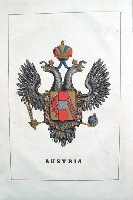 Geografia storica, corografica, politica, statistica, industriale e commerciale dell'Impero d'Austria Russia Gran Brettagna Germania Penisole Ellenica, Iberica, Scandinava, Danese Paesi Bassi. Volume unico - copertina