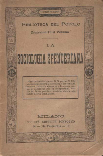 La sociologia spenceriana - copertina