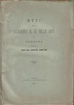 Atti della Accademia R. di Belle Arti di Carrara. 1887-88, 1888-89, 1889-90