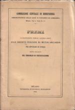 Premi conferiti nell'anno 1865 alle Società Italiane di Mutuo Soccorso fra artigiani ed operai dietro relazione del Consiglio di aggiudicazione