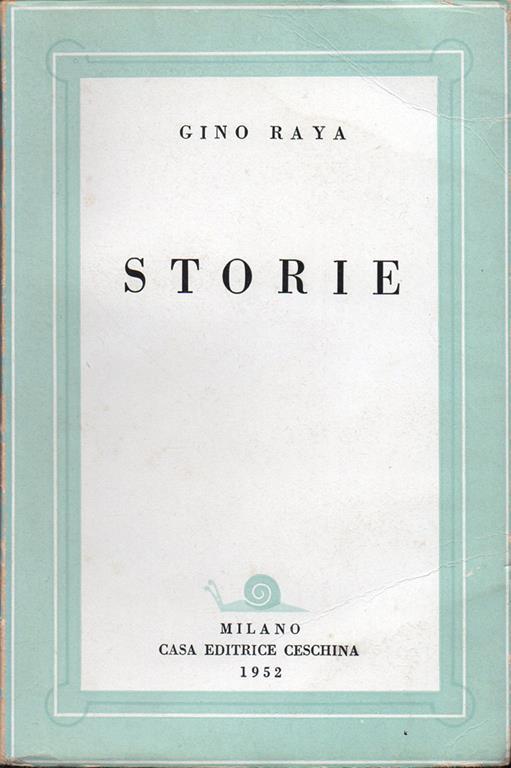 Storie - Gino Raya - copertina