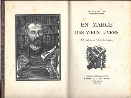 En marge des vieux livres - Jules Lemaître - copertina