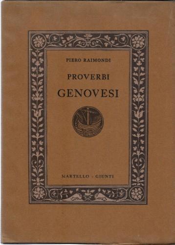 Proverbi genovesi - Piero Raimondi - copertina