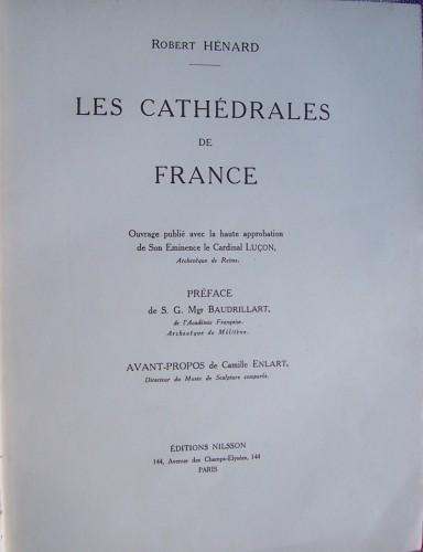 Les cathédrales de France - Robert Henard - copertina