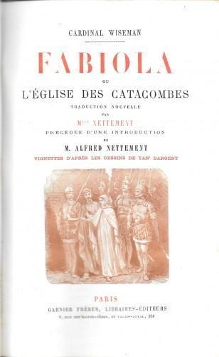 FABIOLA ou l'Eglise des catacombes - Nicholas P. Wiseman - copertina