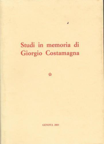 Studi in memoria di Giorgio Costamagna, in 2 voll - Dino Puncuh - copertina