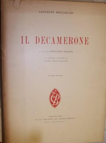 Il Decamerone a cura di Fernando Palazzi - 101 tavole a colori di Gino Boccasile, in 2 voll - Giovanni Boccaccio - copertina