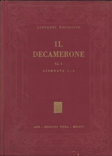 Il Decamerone, con illustrazioni originali del secolo XVIII, note a cura di C. Pizzinelli, in 2 voll - Giovanni Boccaccio - copertina