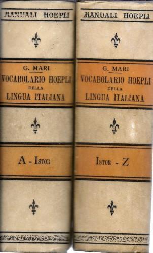 Vocabolario Hoepli della lingua italiana, in 2 voll - Giovanni Mari - copertina