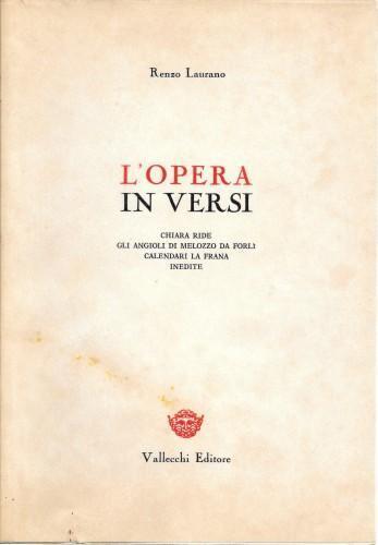 L' Opera in versi - Renzo Laurano - copertina