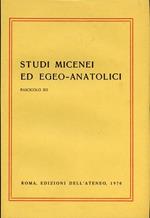 Studi Micenei ed Egeo anatolici. Fasc. XII. Indice articoli: G.Maddoli, Co