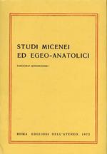 Studi Micenei ed Egeo anatolici. Fasc. XV. Indice articoli: C.Gallavott