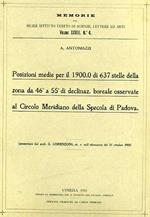 Posizioni medie per il 1900 di 637 stelle della zona da 46° a 55° di declinazione boreale osservate al Circolo Meridiano della Spe