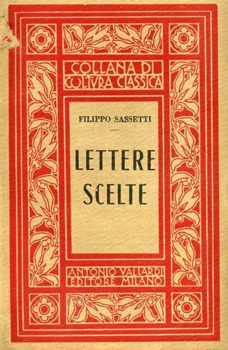 Lettere scelte - Filippo Sassetti - copertina