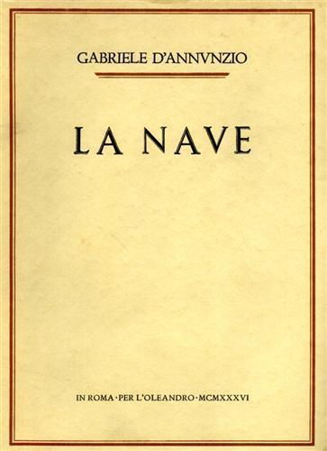 La nave - Gabriele D'Annunzio - copertina