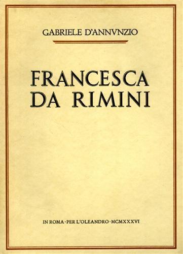 Francesca da Rimini - Gabriele D'Annunzio - copertina