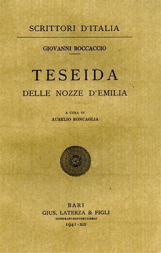 Teseida, delle nozze d'Emilia - Giovanni Boccaccio - copertina