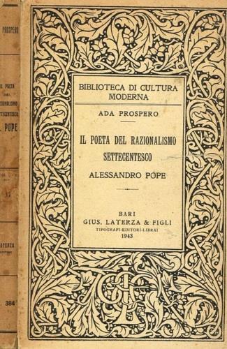 Il poeta del Razionalismo settecentesco Alessandro Pope - Ada Prospero - 2