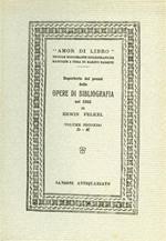 Repertorio dei prezzi delle opere di bibliografia nel 1952. I:A-C pp.136. II:D-K pp.152. I