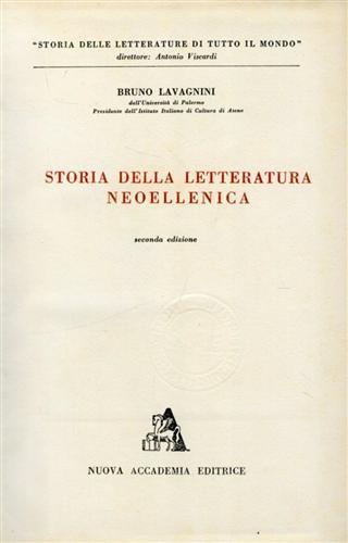 Storia della letteratura Neoellenica - Bruno Lavagnini - copertina