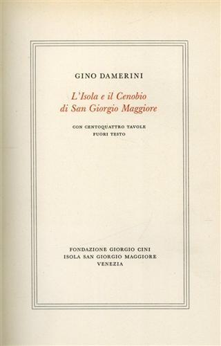 L' Isola e il Cenobio di San Giorgio Maggiore - Gino Damerini - copertina