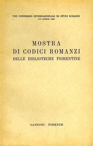 Mostra di Codici Romanzi delle Biblioteche fiorentine - copertina