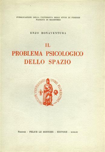 Il problema psicologico dello spazio - Enzo Bonaventura - copertina