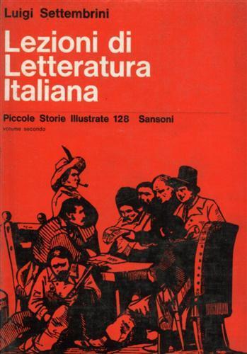 Lezioni di letteratura italiana - Luigi Settembrini - copertina