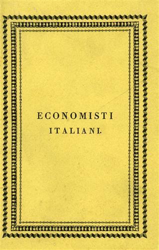 Lettere in proposito del supo libro della economia nazionale. Dall'Indice: Avviso dell'Autor - Giammaria Ortes - copertina