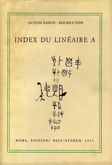 Index du linéaire A - Jacques Raison - copertina