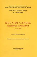 Duca di Candia. Quaternus Consiliorum 1340. 1350