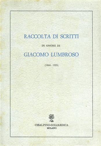Raccolta di scritti in onore di Giacomo Lumbroso 1884 - 1925 - 3