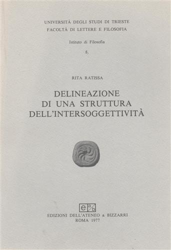 Delineazione di una struttura dell'intersoggettività - Rita Ratissa - copertina