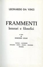 Frammenti letterari e filosofici. Contenente: Favole, allegorie, pensieri, paesi, figure, profezie, facezie