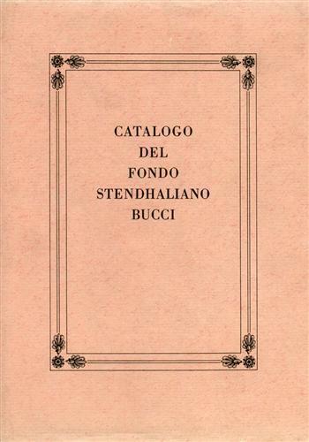 Catalogo del fondo Stendhaliano Bucci - copertina