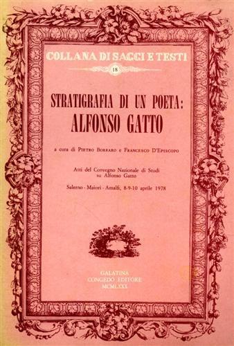 Stratigrafia di un poeta: Alfonso Gatto - copertina