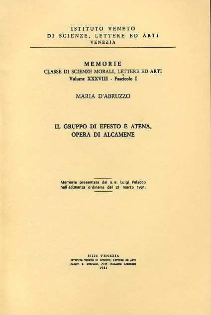 Il gruppo di Efesto e Atena, opera di Alcamene - Maria D'Abruzzo - copertina
