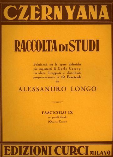 Czernyana. 20 Grandi Studi ( Quarto Corso ). Selezionata tra le opere didat - Alessandro Longo - copertina