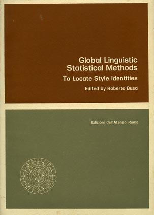 Global linguistic statistical methods, to locate style identities - Roberto Busa - copertina