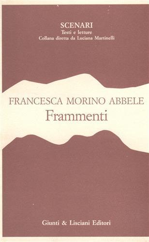 Frammenti - Francesca Morino Abbele - copertina