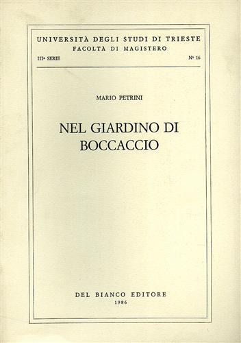 Nel giardino di Boccaccio - Mario Petrini - copertina