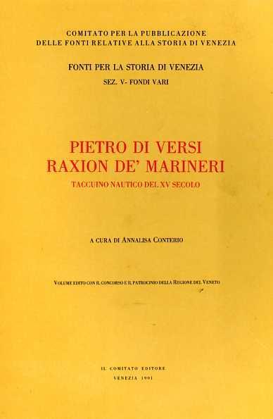 Raxion de' marineri. Taccuino nautico del XV secolo - Pietro di Versi - copertina