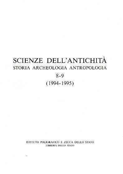 Scienze dell'Antichità. Storia Archeologia Antropologia. Vol. 8. 9 - Giovanni Colonna - copertina