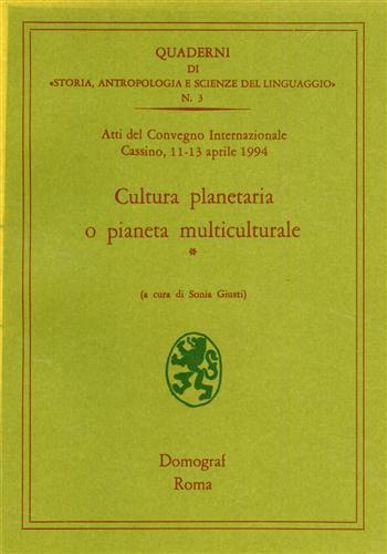 Cultura planetaria o pianeta multiculturale - copertina