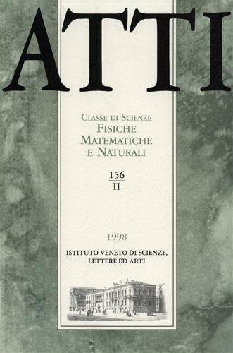 Atti. Classe di Scienze Fisiche, Matematiche e Naturali. N. 156. fascicolo II - copertina