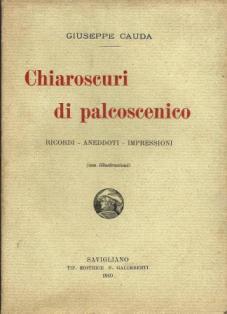 Chiaroscuri di palcoscenico - Giuseppe Cauda - copertina