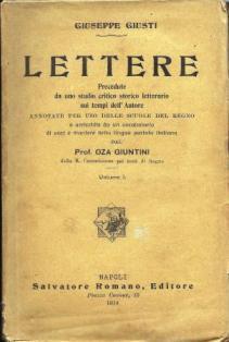 Lettere - Giuseppe Giusti - copertina