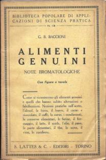 Alimenti genuini - Giovan Battista Baccioni - copertina